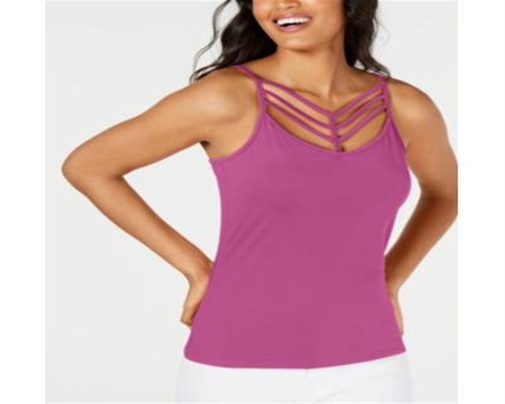 Thalia Sodi Ladder-Trim Tank Top  Pink Size M