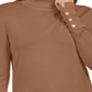 JM Collection Women's Turtleneck Sweater Brown Size Petite Small