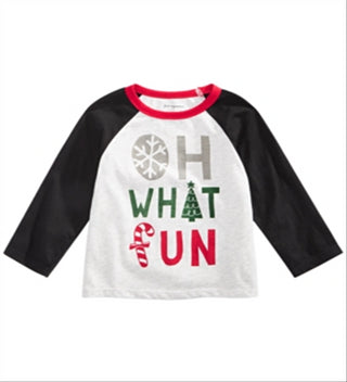 First Impressions Baby Boy's What Fun Print T-Shirt Black-Size 6-9 Months