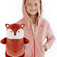Cubcoats Kids Transforming 2 in 1  Unisex Toddler Flynn 2-in-1 Stuffed Animal Hoodie Orange