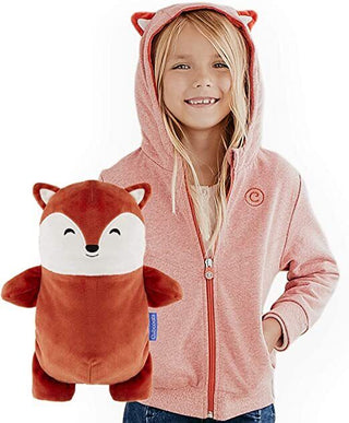 Cubcoats Kids Transforming 2 in 1  Unisex Toddler Flynn 2-in-1 Stuffed Animal Hoodie Orange