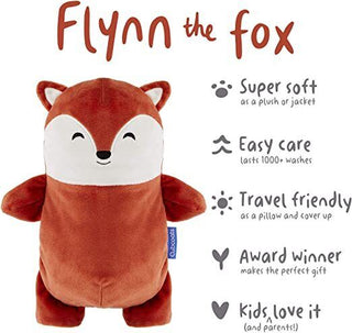 Cubcoats Kids Transforming 2 in 1  Unisex Toddler Flynn 2-in-1 Stuffed Animal Hoodie Orange