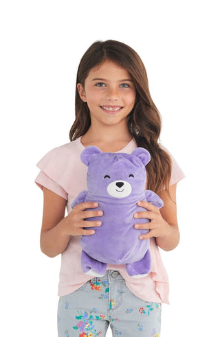 Cubcoats Toddler  Big Girl's Bori the Bear 2 in 1 Stuffed Animal Hoodie Purple