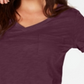 Charter Club Women's Crew Neck Knit Pajama Top Wine Size L