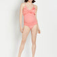 Motherhood Maternity Women's Ruffle Front Maternity Tankini Swimsuit Orange Size XS