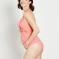 Motherhood Maternity Women's Ruffle Front Maternity Tankini Swimsuit Orange Size XS