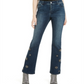 INC International Concepts Women's Embellished Bootcut Jeans Blue Size 2