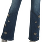 INC International Concepts Women's Embellished Bootcut Jeans Blue Size 2