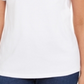 Karen Scott Women's Cotton Open Trim V Neck T-Shirt White Size M