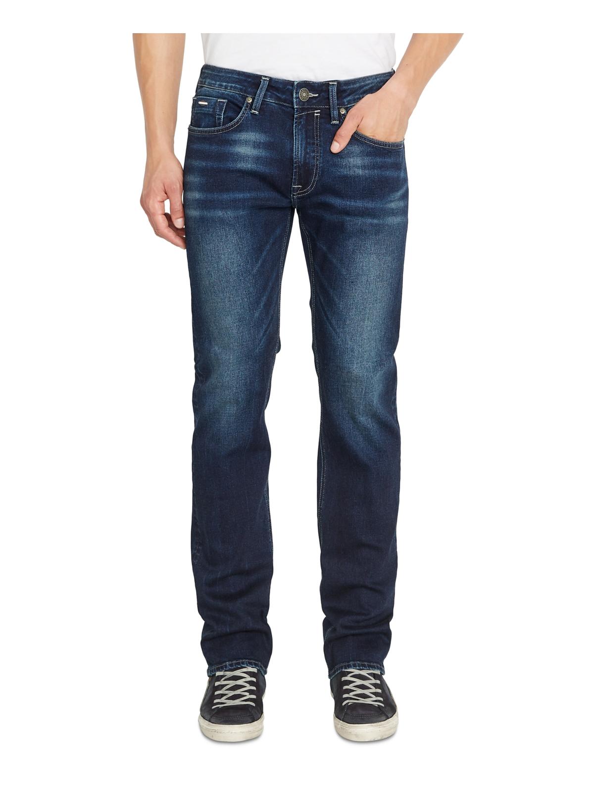 Buffalo David Men's Slim Straight Leg Jeans Blue Size -34/32