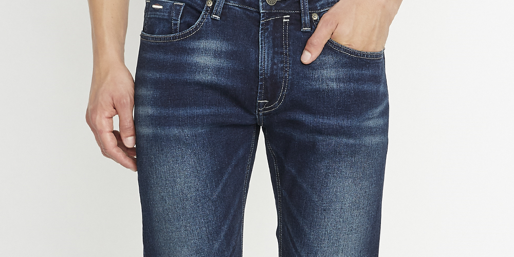 Buffalo David Men's Slim Straight Leg Jeans Blue Size -34/32