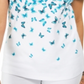 Karen Scott Women's Cascade Butterfly Printed Top Blue Size XS