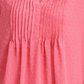 Charter Club Women's Double Ruffle Textured Pintuck Top Pink Size M