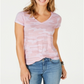 Lucky Brand Women's Burnout Camo T-Shirt Pink Size Small