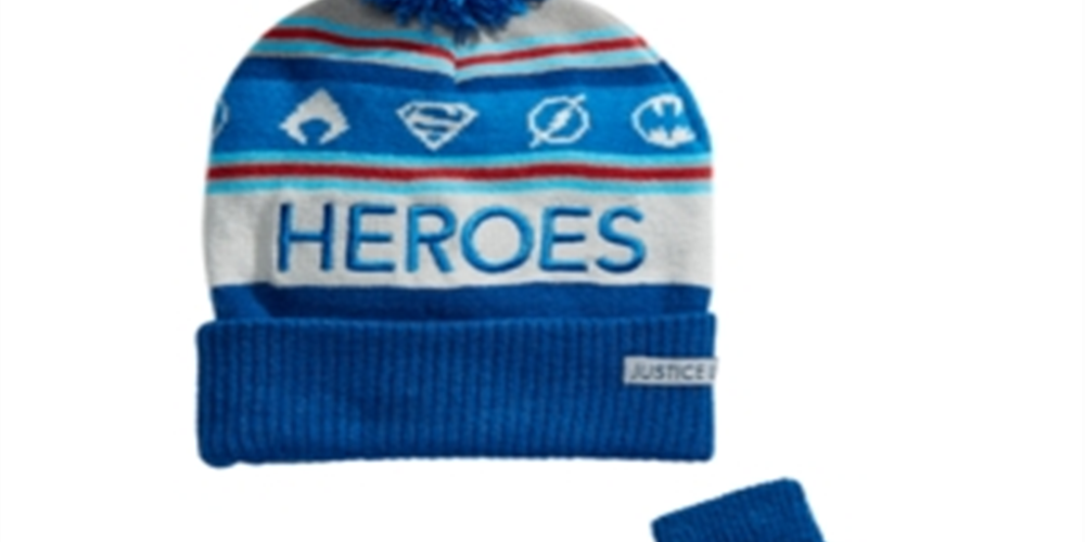 Dc Comics Little & Big Boy's 2 Pc Justice League Hat & Gloves Set Blue One Size
