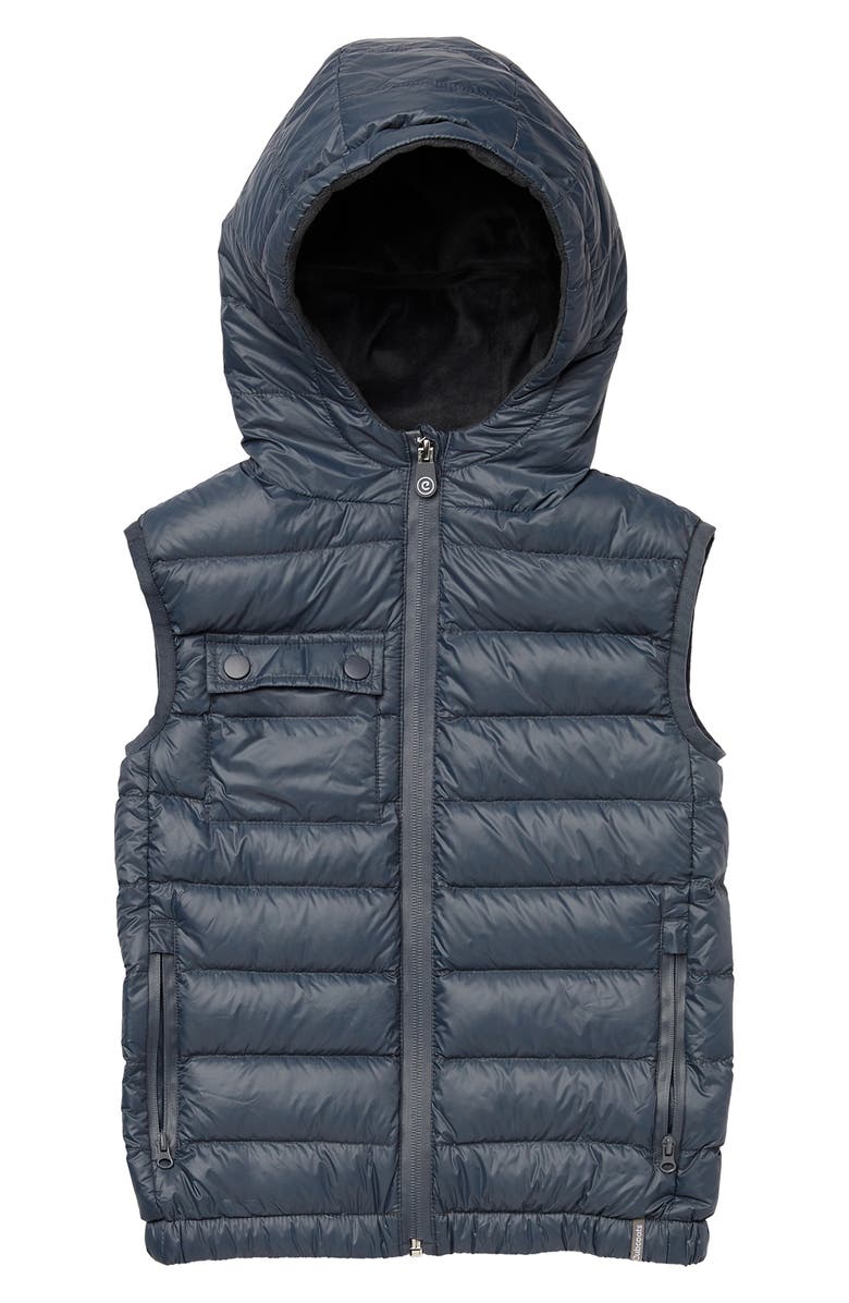 Cubcoats Boys Pimm The Puppy 2 in 1 Transforming Down Vest Hoodie & Soft Plushie Grey