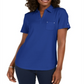 Karen Scott Women's Solid Collared Polo Top Blue Size Small