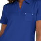 Karen Scott Women's Solid Collared Polo Top Blue Size Small