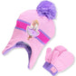 Fancy Nancy Girl's Beanie & Mittens Set Pink Size Regular