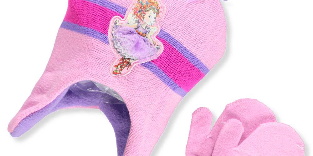 Fancy Nancy Girl's Beanie & Mittens Set Pink Size Regular
