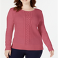 Karen Scott Women's Cable Knit Sweater Pink Size XS