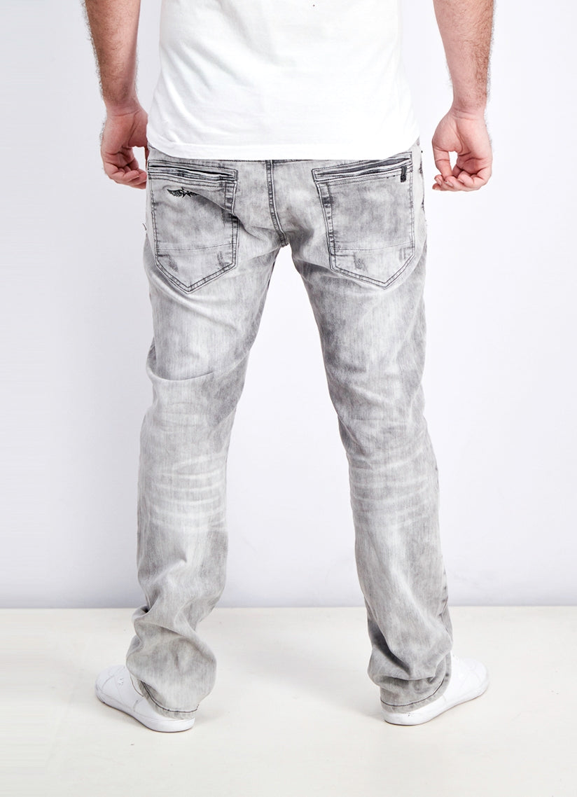Buffalo David Bitton Men's Ash x Slim Fit Stretch Jeans Gray Size 3X30