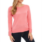 Charter Club Women's Merino Wool Button Cuff Crewneck Sweater Pink Size 2 Extra Large