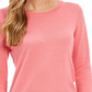 Charter Club Women's Merino Wool Button Cuff Crewneck Sweater Pink Size 2 Extra Large