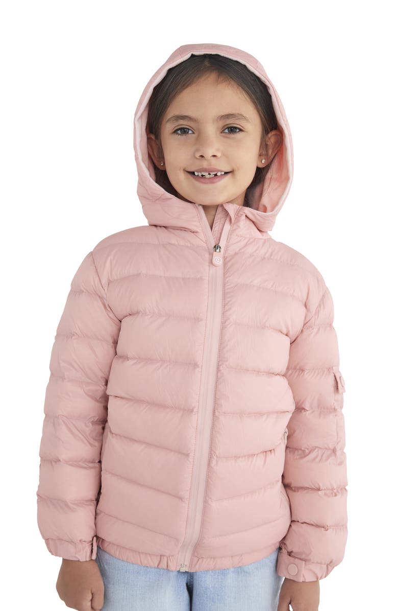 Cubcoats Girl's  Kali 2-in-1 Stuffed Animal & Hooded Down Jacket Pink