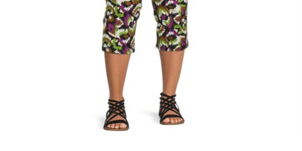 Terra & Sky Women's Plus Printed Jeggings Black Size 2XL