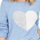 Style & Co Women's Heart Sweater Blue Size SM