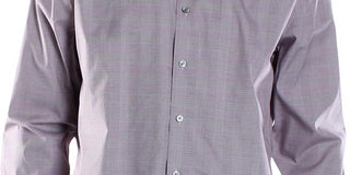 Calvin Klein Men's Performance Stretch Print Dress Shirt Dark Red Size 16X32-33