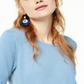 Charter Club Women's Elbow Sleeve Cashmere Sweater Blue Size S