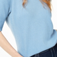 Charter Club Women's Elbow Sleeve Cashmere Sweater Blue Size S