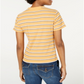 Ultra Flirt Junior's Rib Knit Crew Neck T-Shirt Brown  Size XS