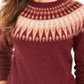 Style & Co Women's Fair Isle Crewneck Sweater Red Size PP