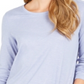 Style & Co Women's Speckled Shimmer Top Blue Size XL
