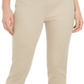 Charter Club Women's Chelsea Twill Tummy Control Cropped Pants Brown Size 16