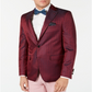 Tallia Men's Slim Fit Medallion Dinner Jacket Red Size 46