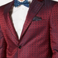 Tallia Men's Slim Fit Medallion Dinner Jacket Red Size 46