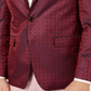 Tallia Men's Slim Fit Medallion Dinner Jacket Red Size 46