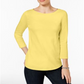Charter Club Women's Pima Cotton Button Shoulder Top Yellow Size Petite XL