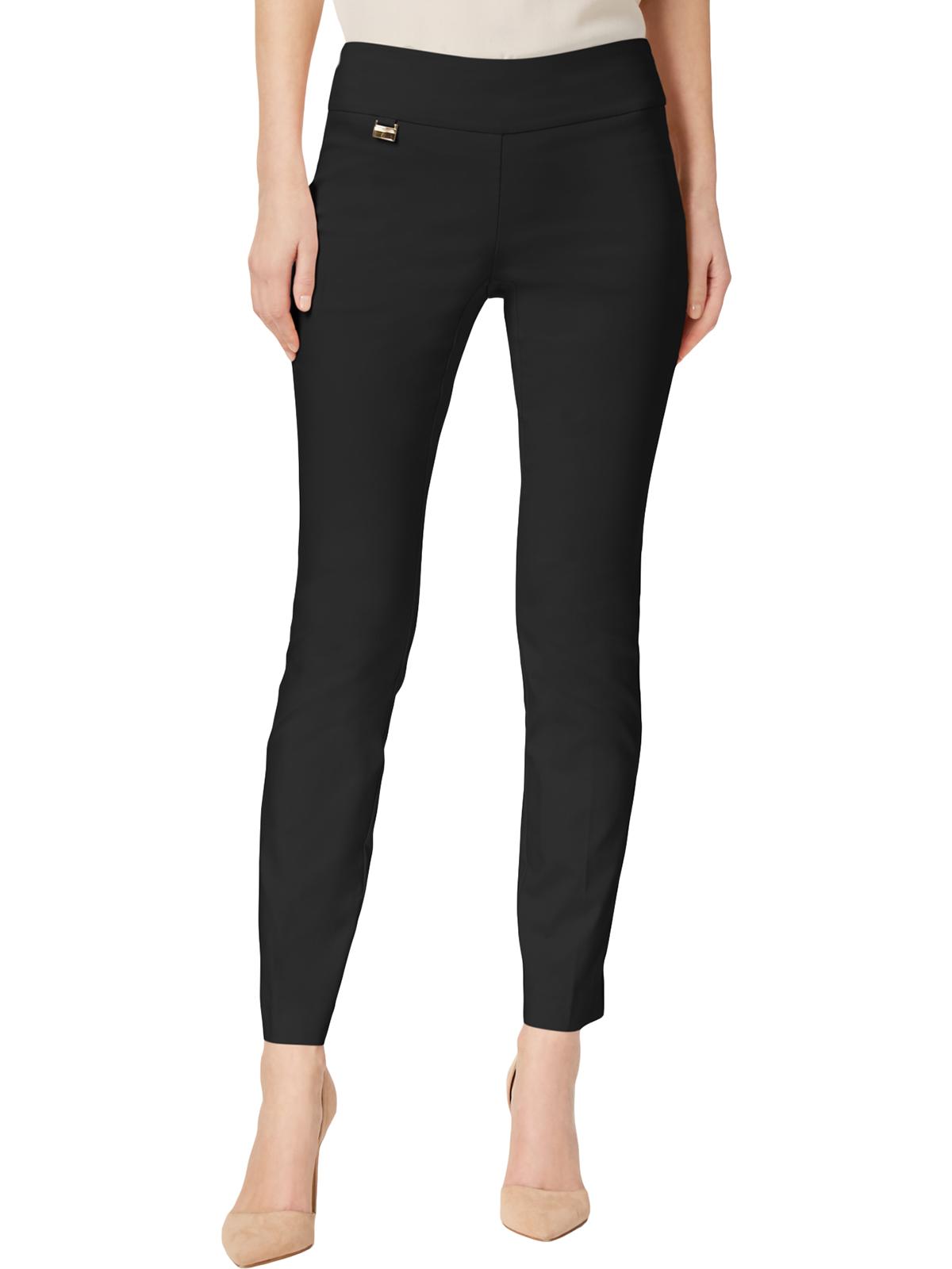Alfani Women's Curvy Fit Pull on Skinny Pants Black Size 2