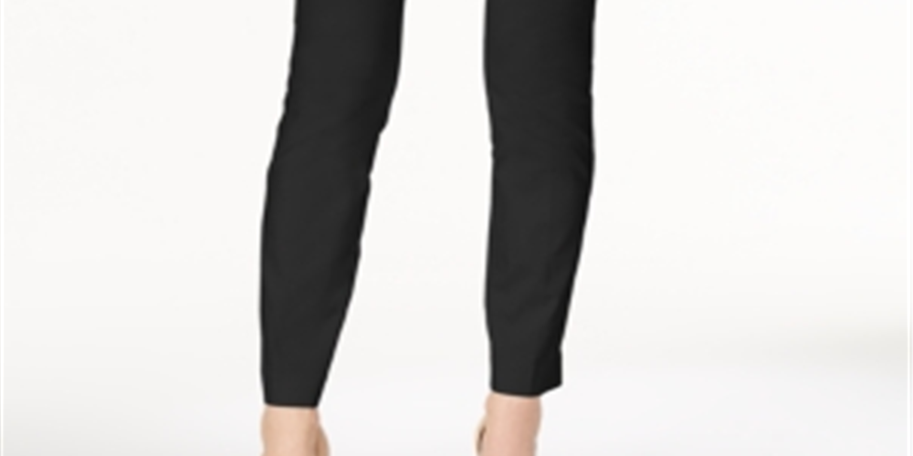 Alfani Women's Curvy Fit Pull on Skinny Pants Black Size 2