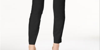 Alfani Women's Curvy Fit Pull on Skinny Pants Black Size 2