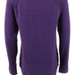 Karen Scott Women's Cotton Textured Stripe Sweater Purple Size X-Small