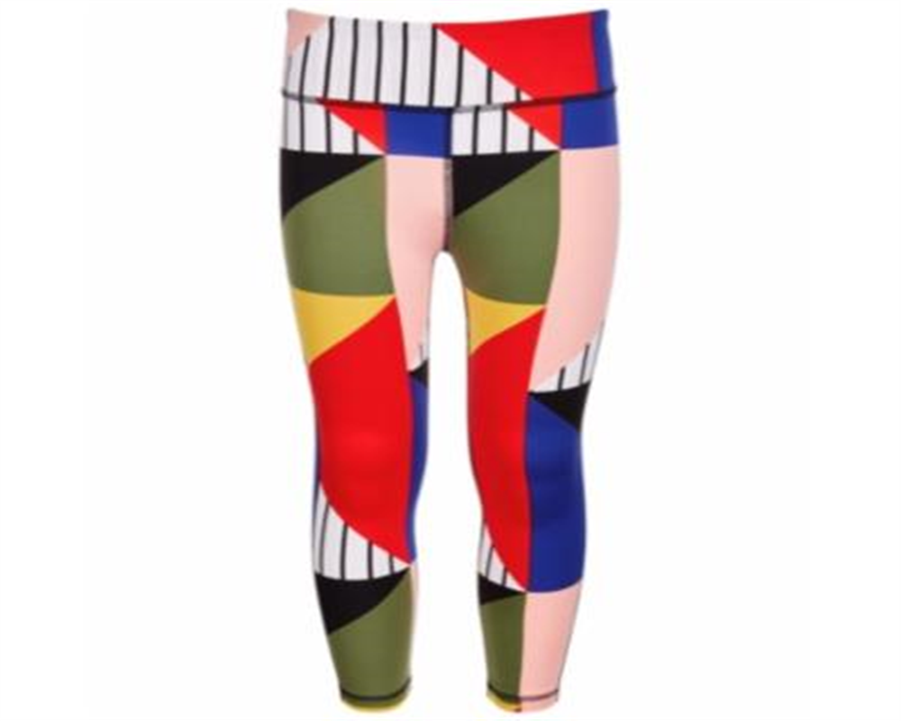 Ideology Big Girl's Color blocked High Rise Ankle Leggings Multi Size M