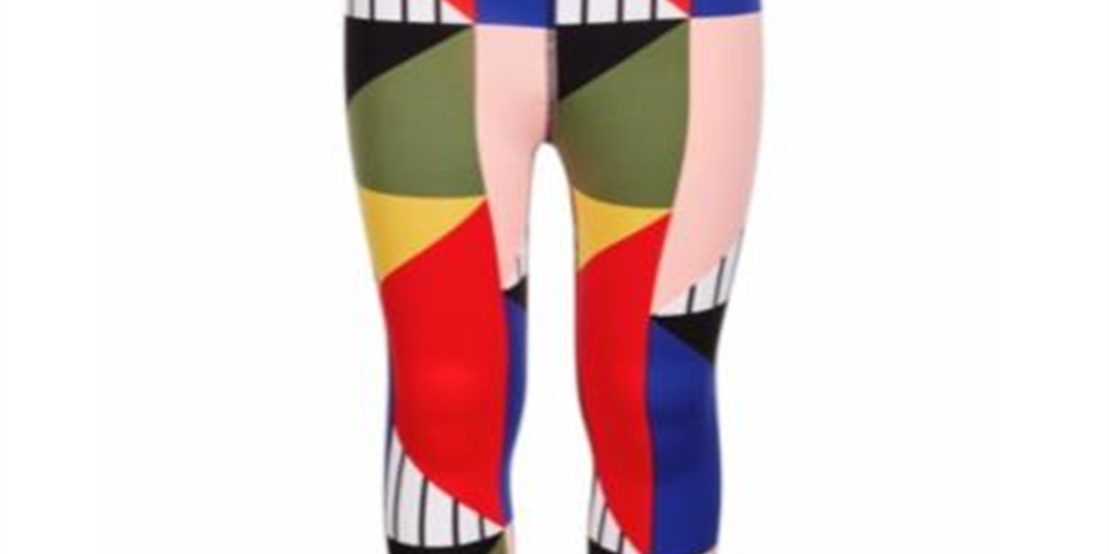 Ideology Big Girl's Color blocked High Rise Ankle Leggings Multi Size M