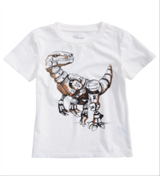 Epic Threads Toddler Boy's Robot Dino T-Shirt -White Size 2 T