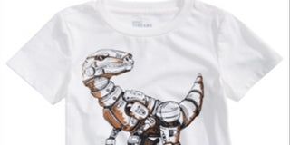 Epic Threads Toddler Boy's Robot Dino T-Shirt -White Size 2 T